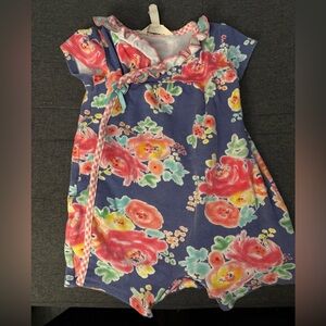 Matilda Jane Floral Romper - Blue and Pink